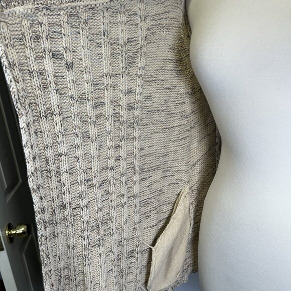 Anthropologie Bird Chunky Knit Cardigan Sweater Small Beige Boho Lagenlook - Picture 6 of 10